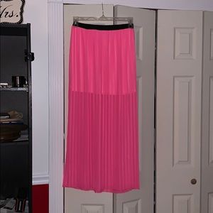 Hot pink maxi skirt